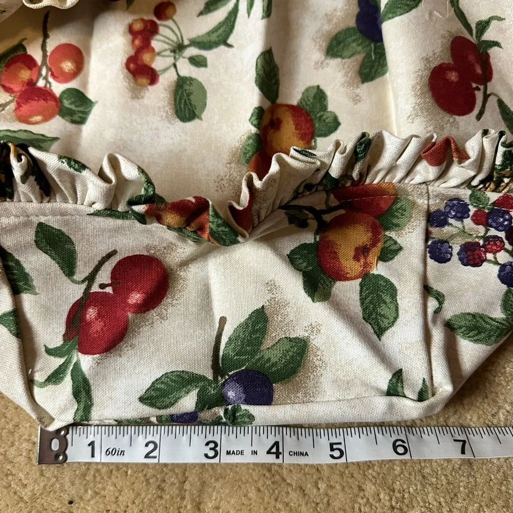 Longaberger fruit medley pantry fruit fabric basket liner